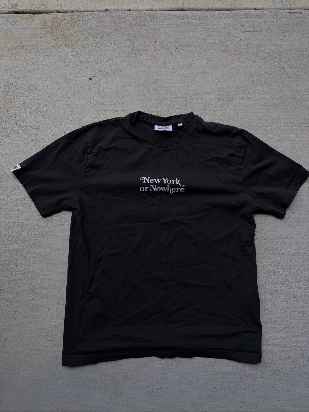 NBA Black "New York or Nowhere" Crewneck Tee
